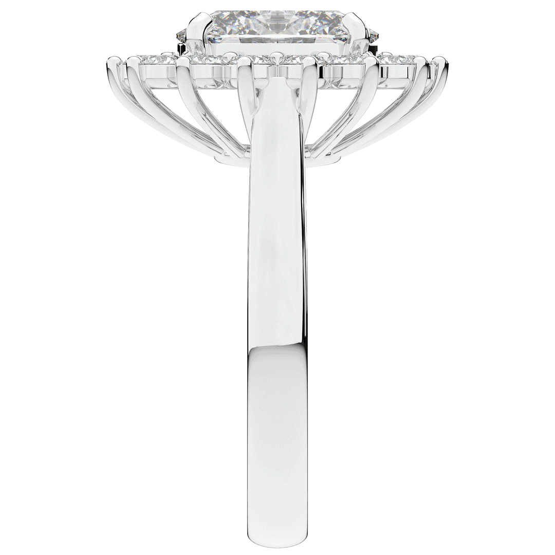 2.65CT.TW OVAL LAB DIAMOND HALO ENGAGEMENT RING - Nazarelle