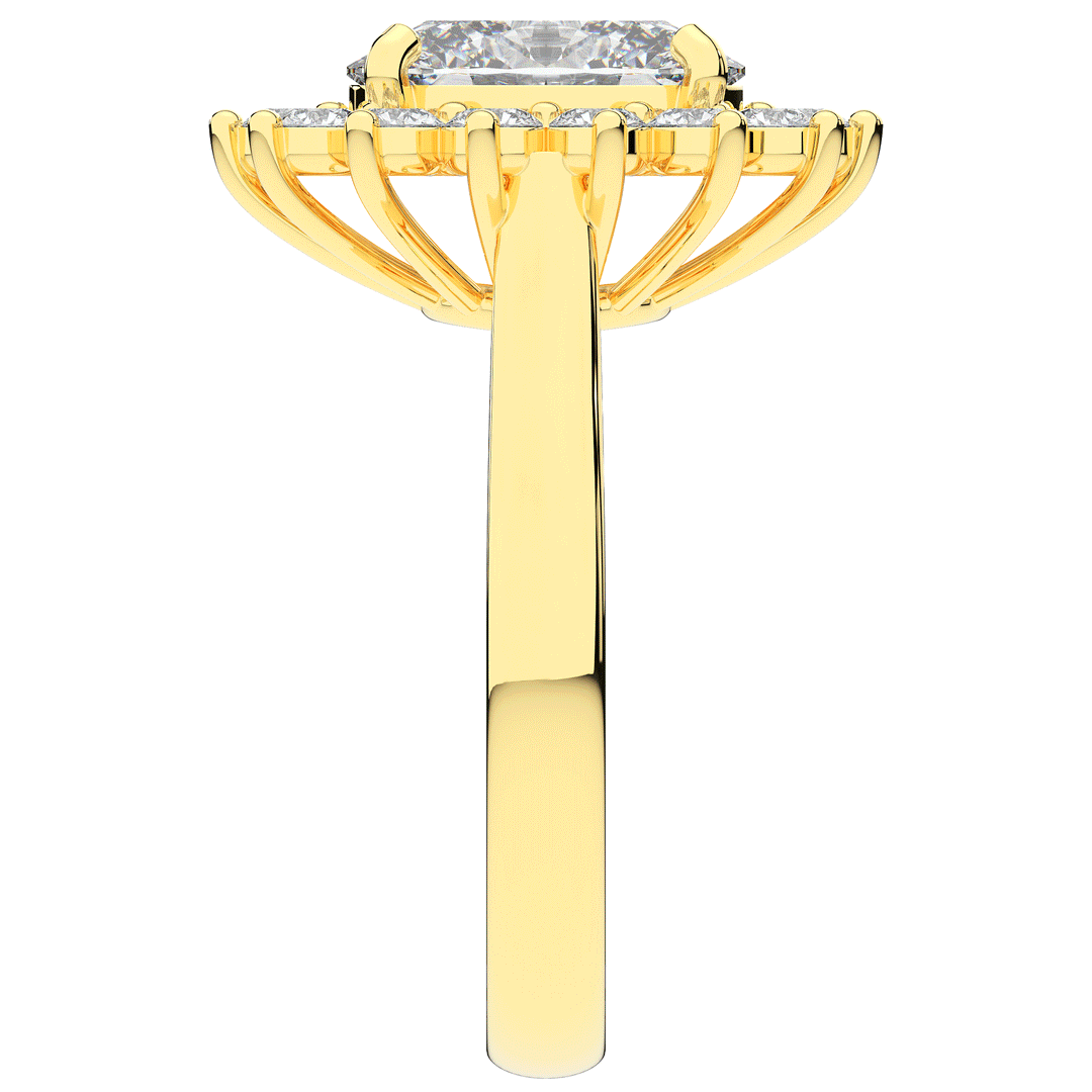 2.65CT.TW OVAL LAB DIAMOND HALO ENGAGEMENT RING - Nazarelle