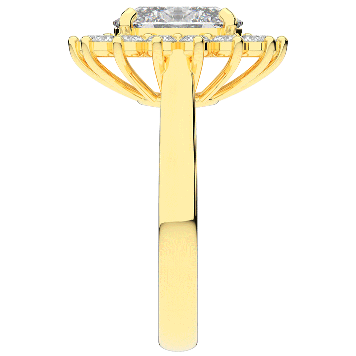 2.65CT.TW OVAL LAB DIAMOND HALO ENGAGEMENT RING - Nazarelle