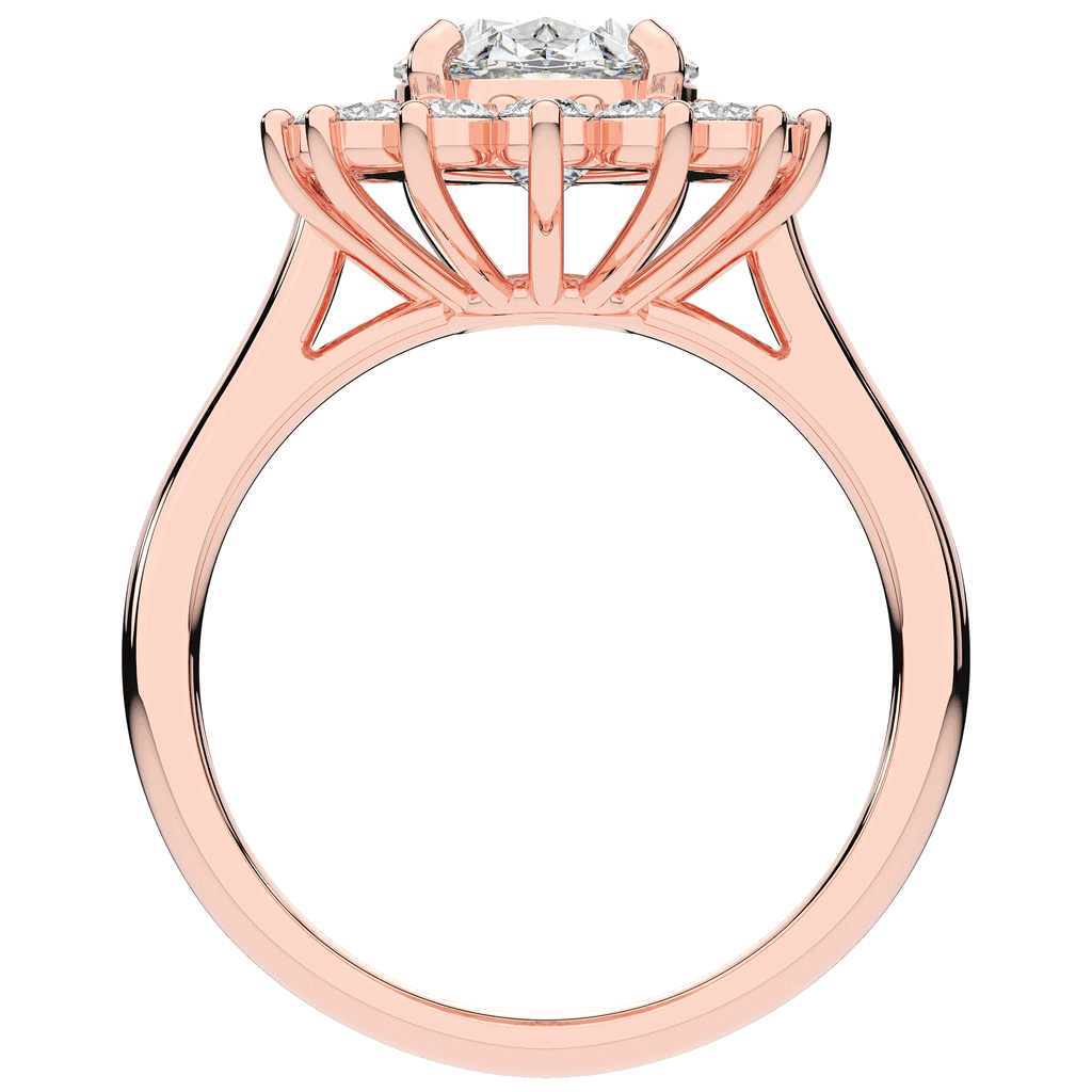 2.65CT.TW OVAL LAB DIAMOND HALO ENGAGEMENT RING - Nazarelle