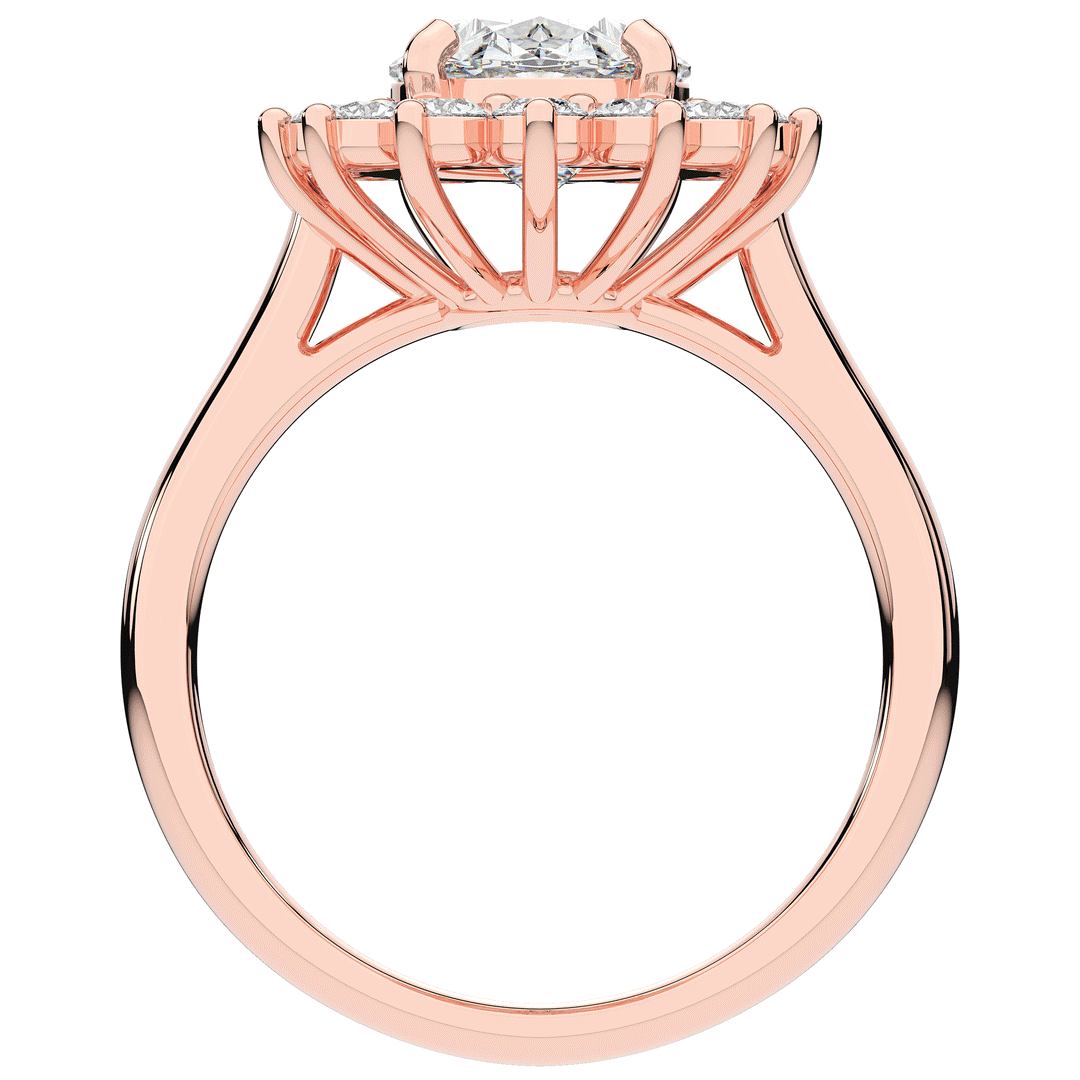 2.65CT.TW OVAL LAB DIAMOND HALO ENGAGEMENT RING - Nazarelle