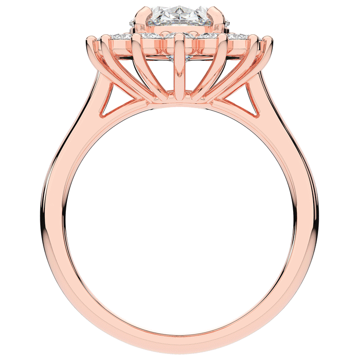 2.65CT.TW OVAL LAB DIAMOND HALO ENGAGEMENT RING - Nazarelle