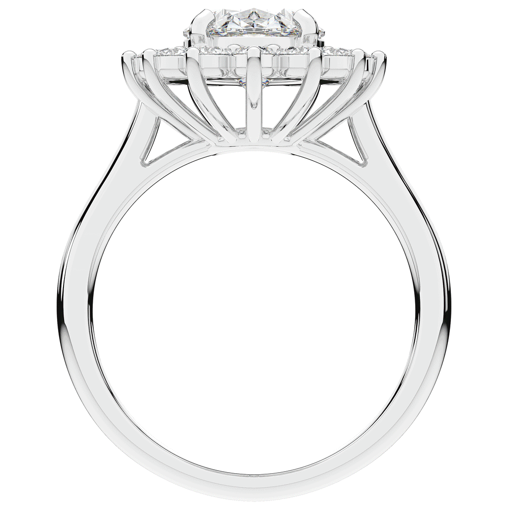 2.65CT.TW OVAL LAB DIAMOND HALO ENGAGEMENT RING - Nazarelle