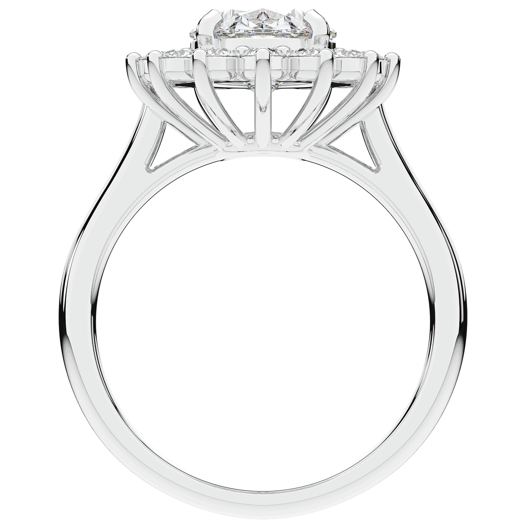 2.65CT.TW OVAL LAB DIAMOND HALO ENGAGEMENT RING - Nazarelle