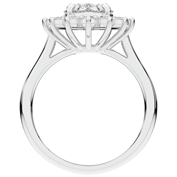 2.65CT.TW OVAL LAB DIAMOND HALO ENGAGEMENT RING - Nazarelle