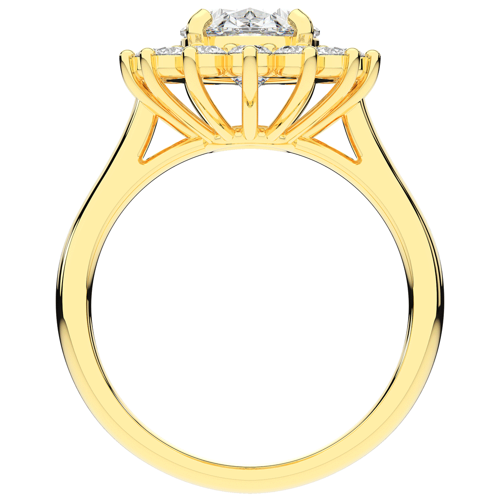2.65CT.TW OVAL LAB DIAMOND HALO ENGAGEMENT RING - Nazarelle
