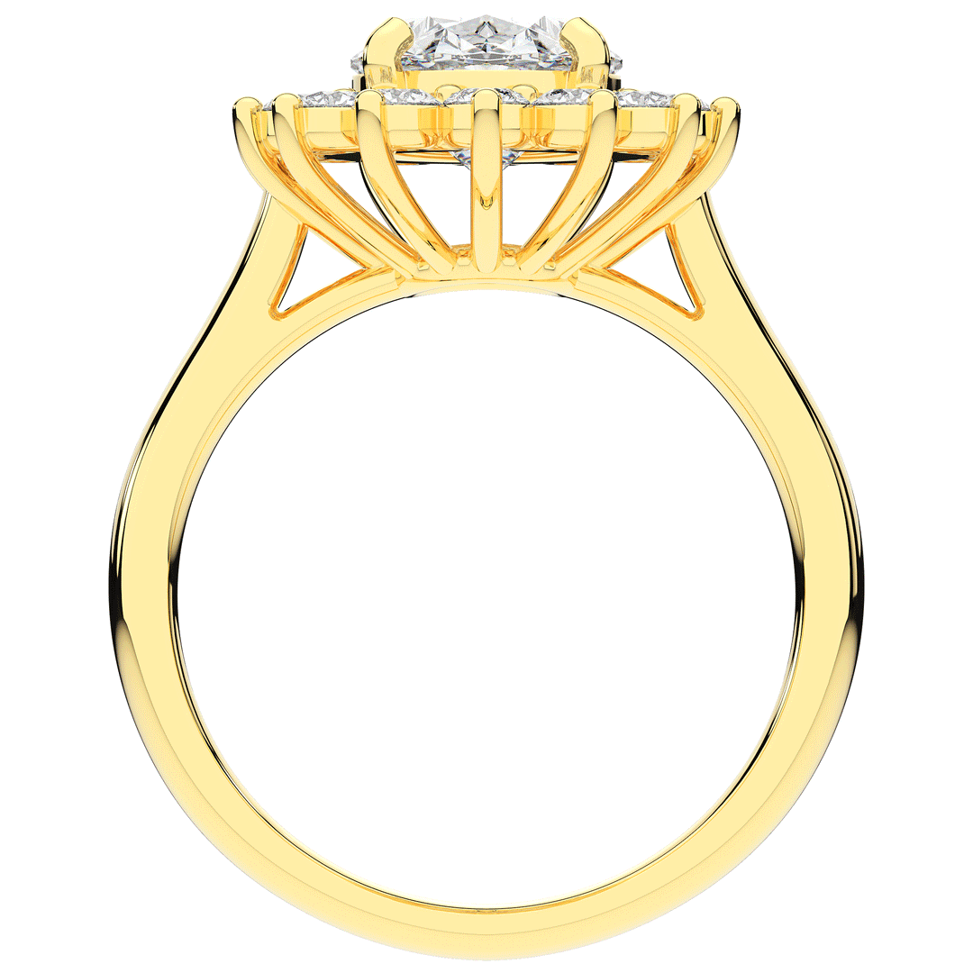 2.65CT.TW OVAL LAB DIAMOND HALO ENGAGEMENT RING - Nazarelle
