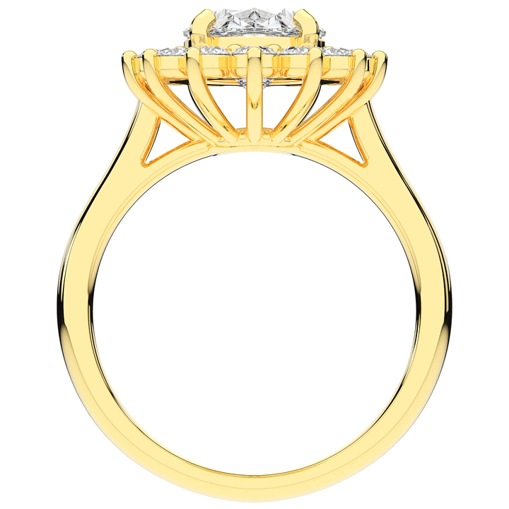 2.65CT.TW OVAL LAB DIAMOND HALO ENGAGEMENT RING - Nazarelle