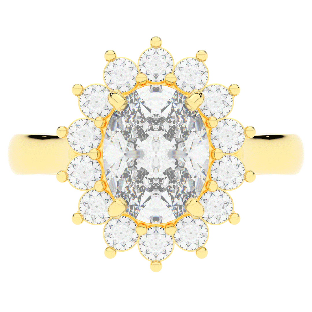 2.65CT.TW OVAL LAB DIAMOND HALO ENGAGEMENT RING - Nazarelle