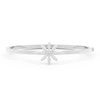 0.40CT.TW ROUND LAB BEZEL AND PRONG SET FLOWER DIAMOND BANGLE - Nazarelle