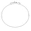 0.40CT.TW ROUND LAB BEZEL AND PRONG SET FLOWER DIAMOND BANGLE - Nazarelle