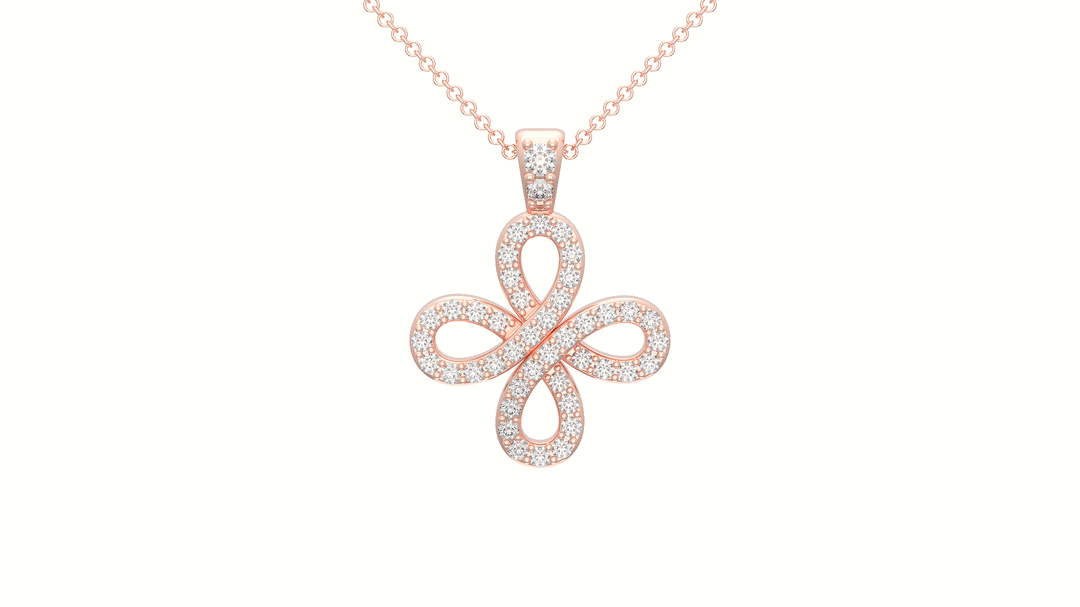 0.25CT.TW ROUND LAB DIAMOND HEART PENDANT - Nazarelle