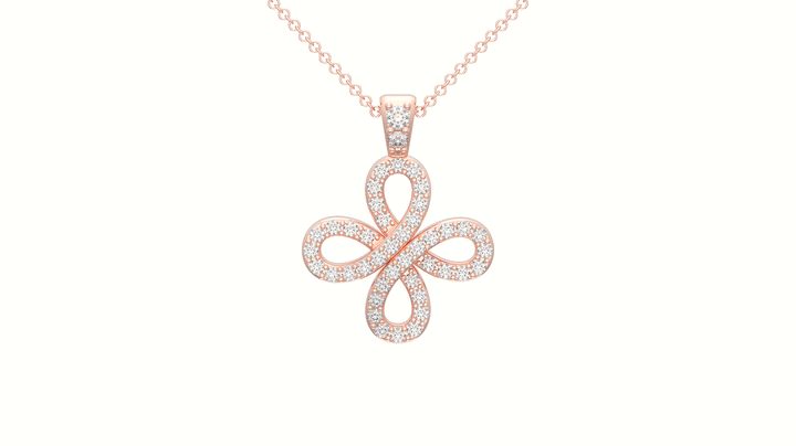 0.25CT.TW ROUND LAB DIAMOND HEART PENDANT - Nazarelle