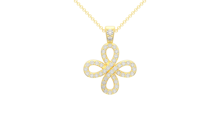0.25CT.TW ROUND LAB DIAMOND HEART PENDANT - Nazarelle