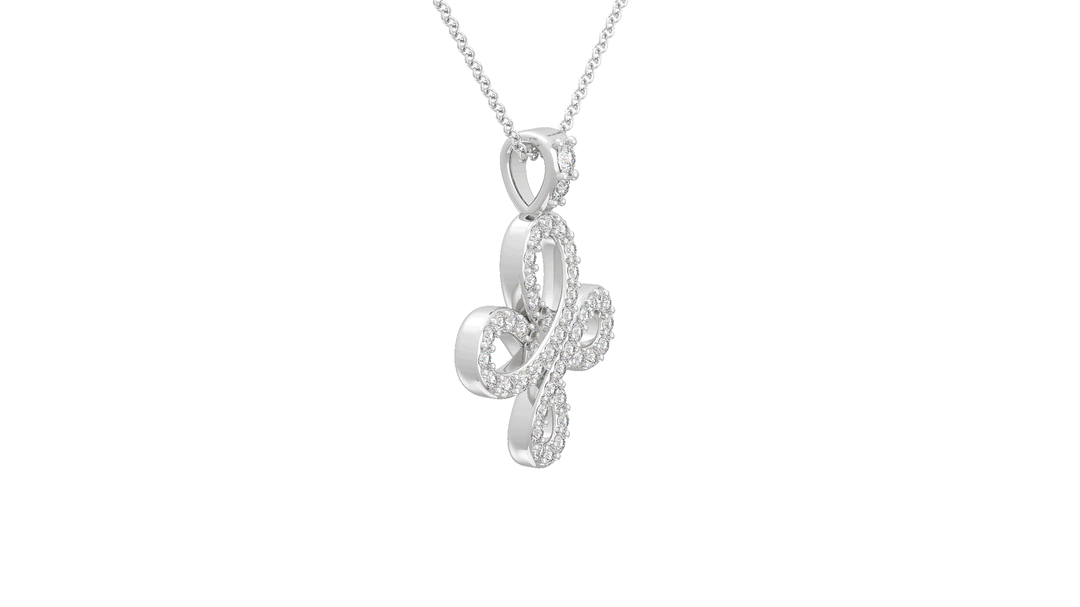 0.25CT.TW ROUND LAB DIAMOND HEART PENDANT - Nazarelle