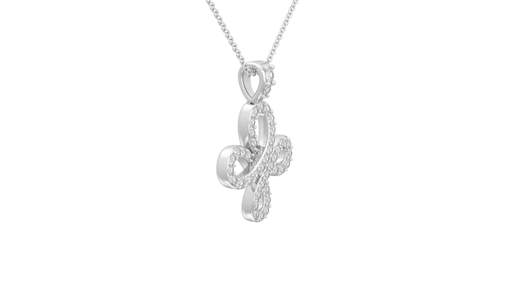 0.25CT.TW ROUND LAB DIAMOND HEART PENDANT - Nazarelle