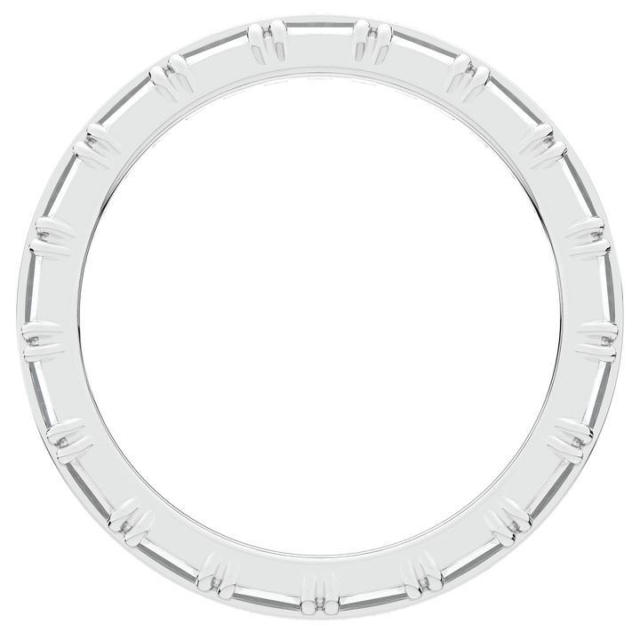 1.40CT.TW BAGUETTE AND ROUND LAB DIAMOND WEDDING BAND - Nazarelle