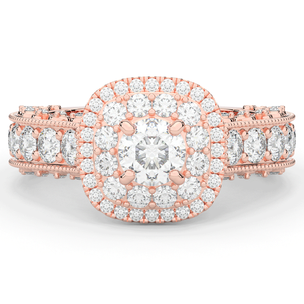 2.30CT.TW ROUND LAB DIAMOND ENGAGEMENT RING - Nazarelle