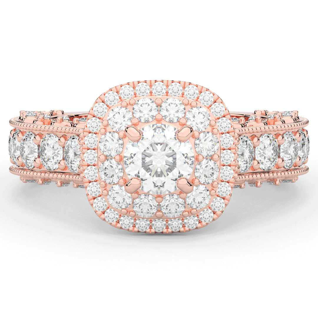 2.30CT.TW ROUND LAB DIAMOND ENGAGEMENT RING - Nazarelle