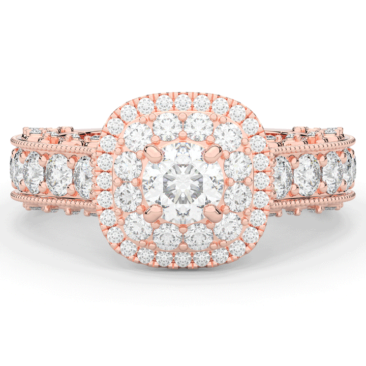 2.30CT.TW ROUND LAB DIAMOND ENGAGEMENT RING - Nazarelle