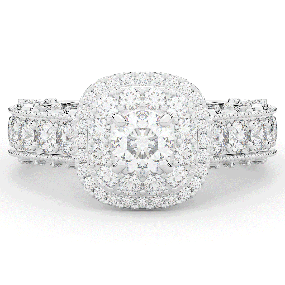 2.30CT.TW ROUND LAB DIAMOND ENGAGEMENT RING - Nazarelle