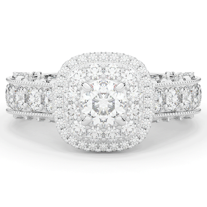 2.30CT.TW ROUND LAB DIAMOND ENGAGEMENT RING - Nazarelle