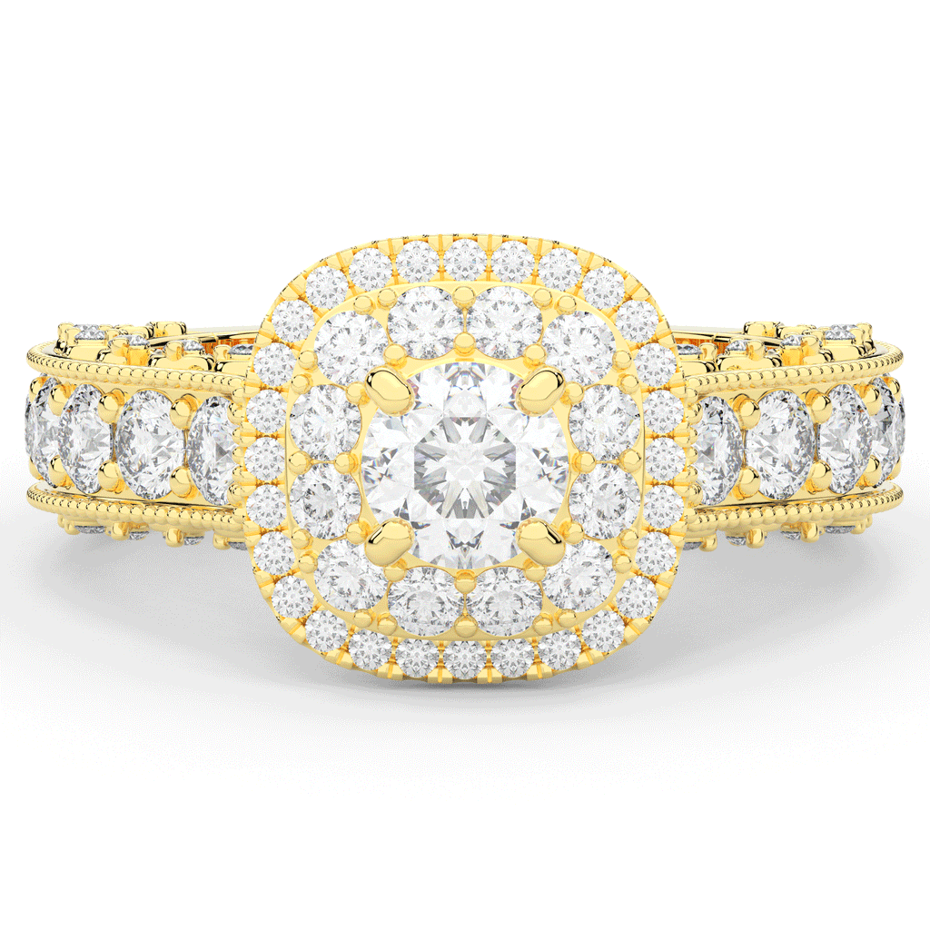 2.30CT.TW ROUND LAB DIAMOND ENGAGEMENT RING - Nazarelle