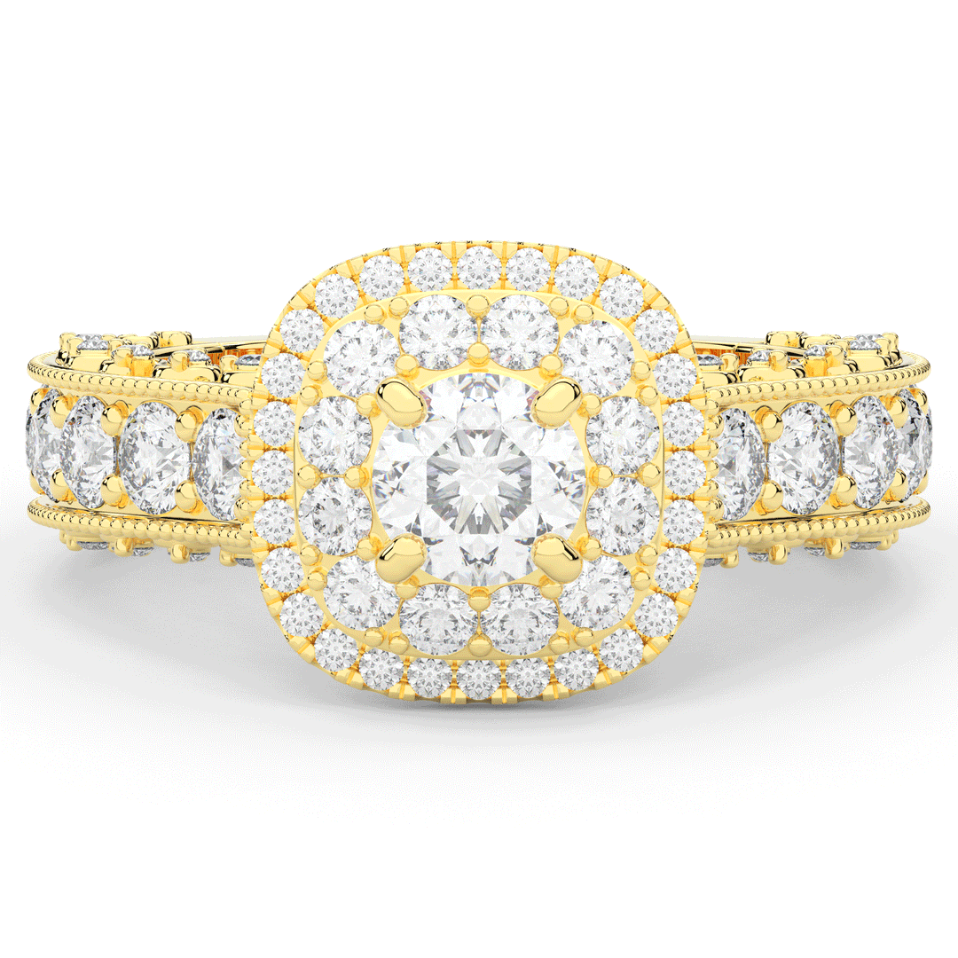 2.30CT.TW ROUND LAB DIAMOND ENGAGEMENT RING - Nazarelle
