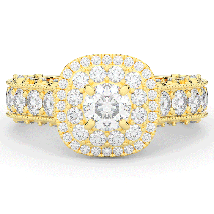 2.30CT.TW ROUND LAB DIAMOND ENGAGEMENT RING - Nazarelle