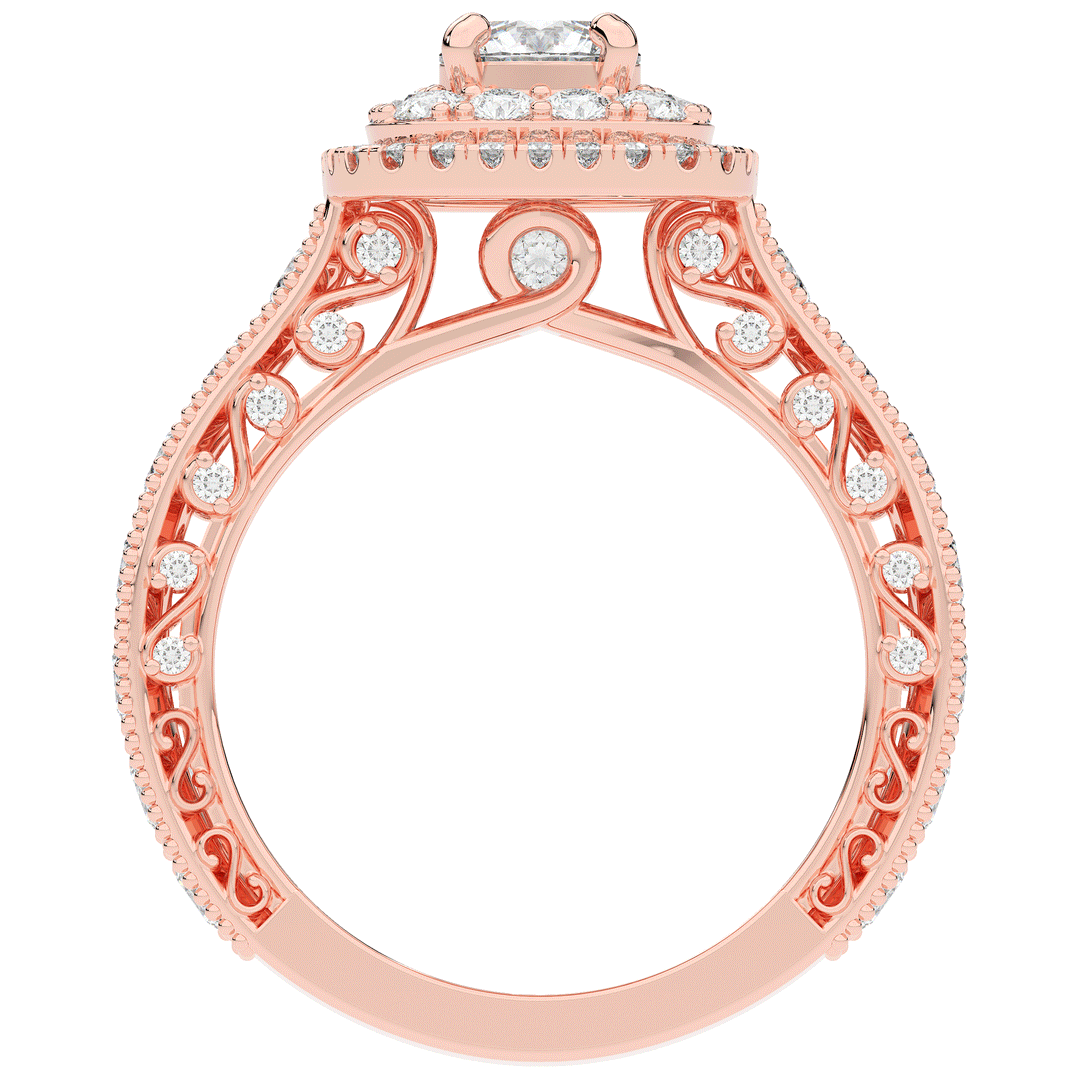 2.30CT.TW ROUND LAB DIAMOND ENGAGEMENT RING - Nazarelle
