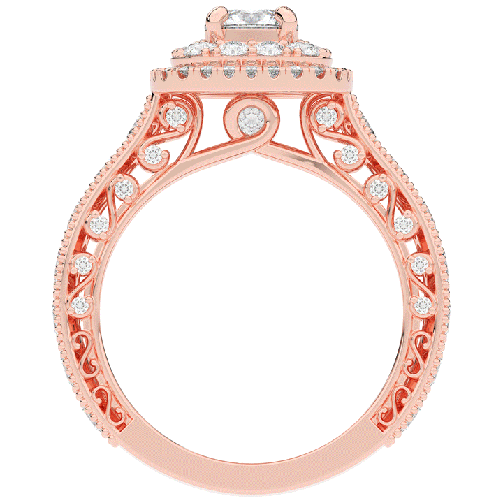 2.30CT.TW ROUND LAB DIAMOND ENGAGEMENT RING - Nazarelle