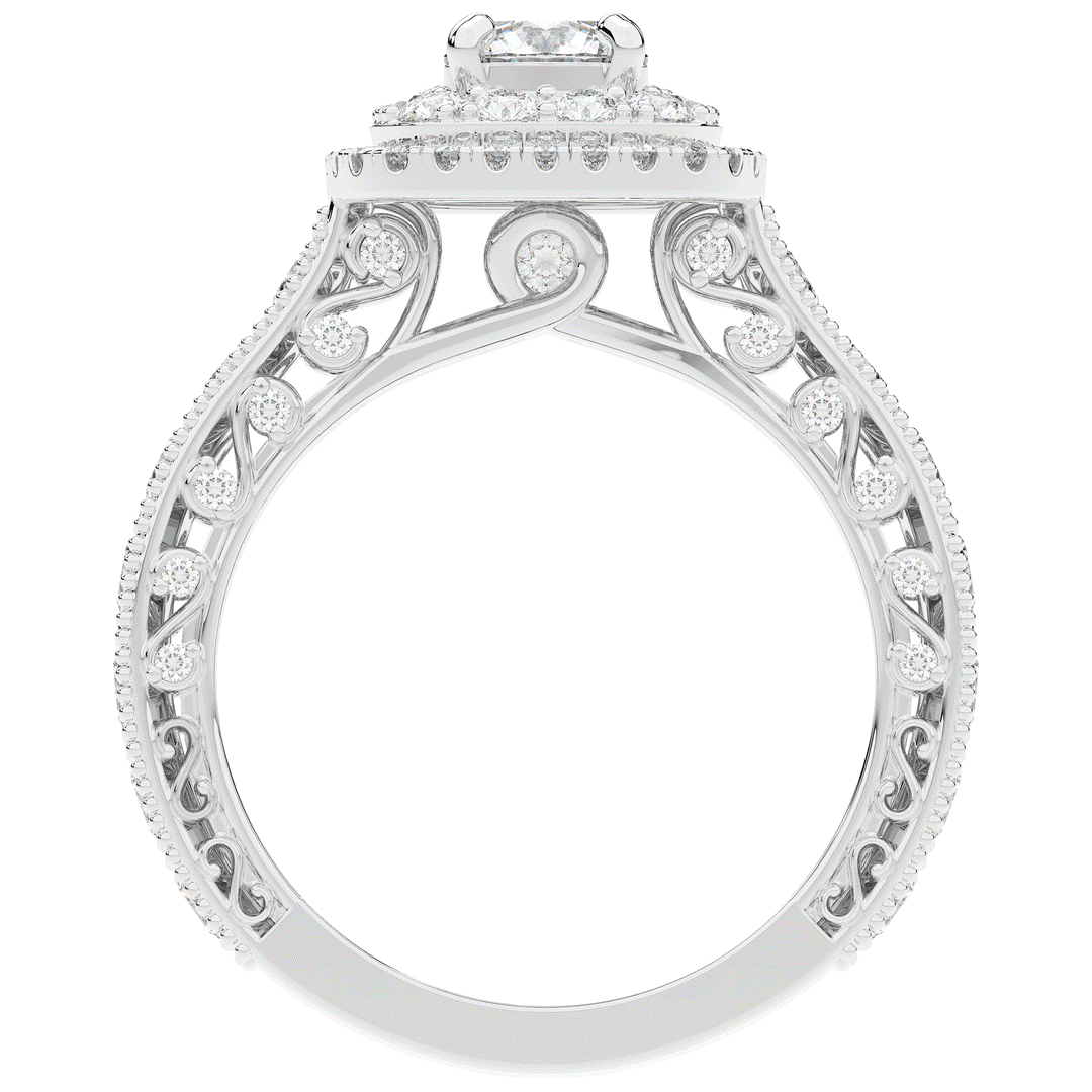2.30CT.TW ROUND LAB DIAMOND ENGAGEMENT RING - Nazarelle