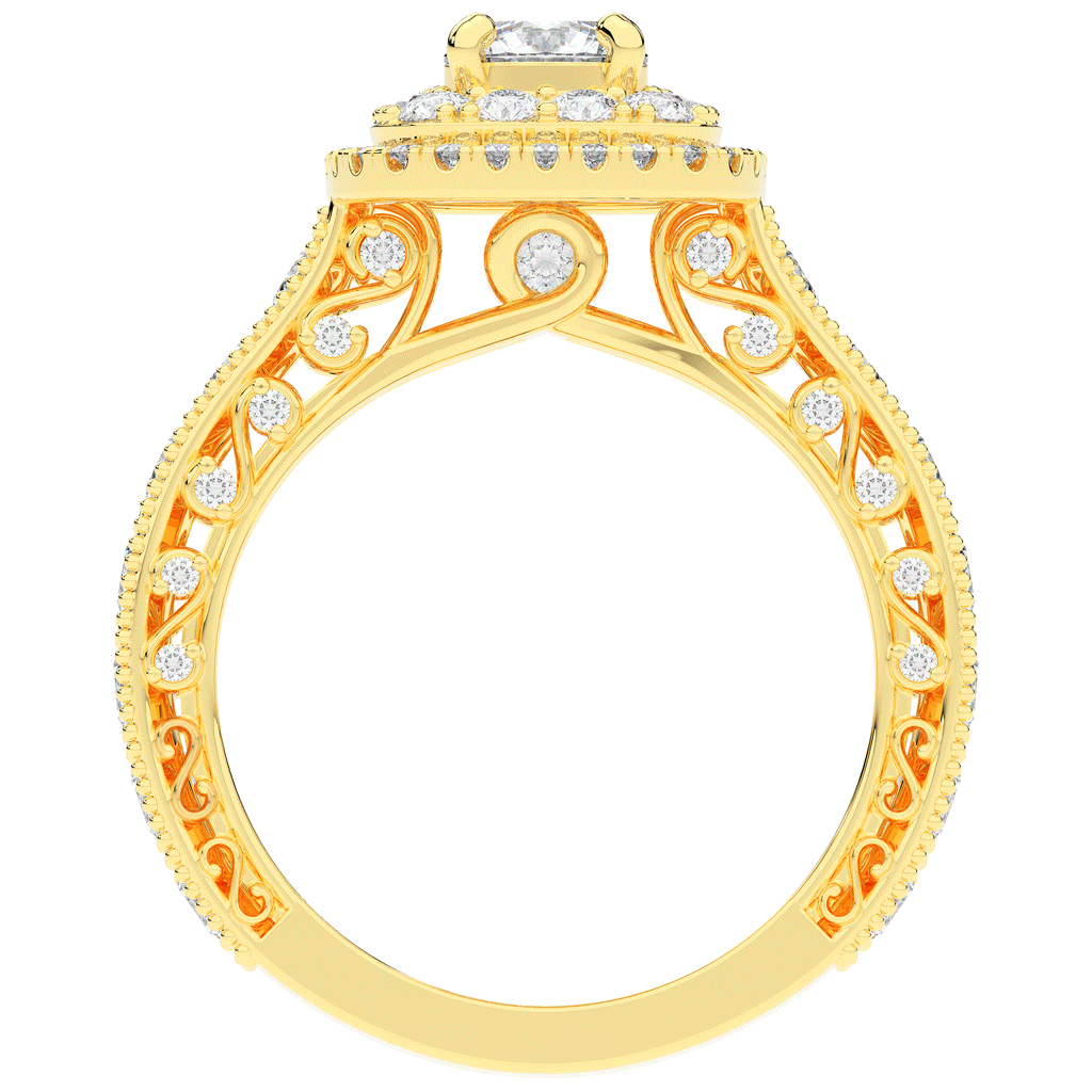 2.30CT.TW ROUND LAB DIAMOND ENGAGEMENT RING - Nazarelle