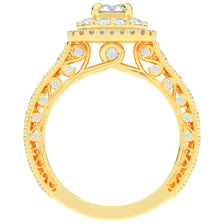 2.30CT.TW ROUND LAB DIAMOND ENGAGEMENT RING - Nazarelle