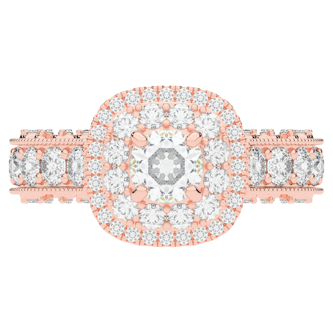 2.30CT.TW ROUND LAB DIAMOND ENGAGEMENT RING - Nazarelle