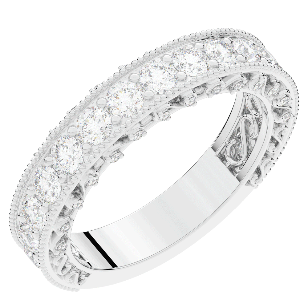 1.45CT.TW ROUND LAB DIAMOND WEDDING BAND - Nazarelle