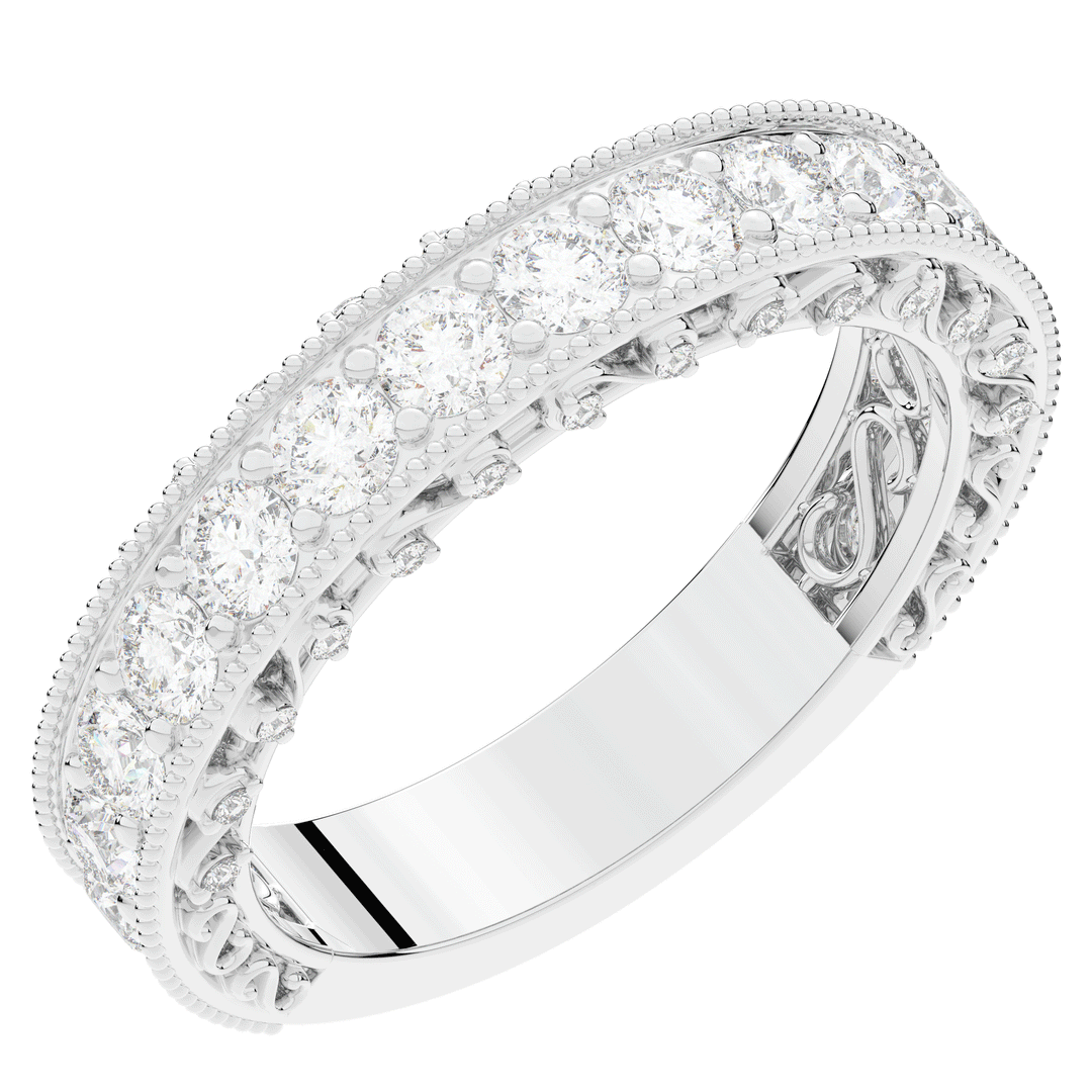 1.45CT.TW ROUND LAB DIAMOND WEDDING BAND - Nazarelle