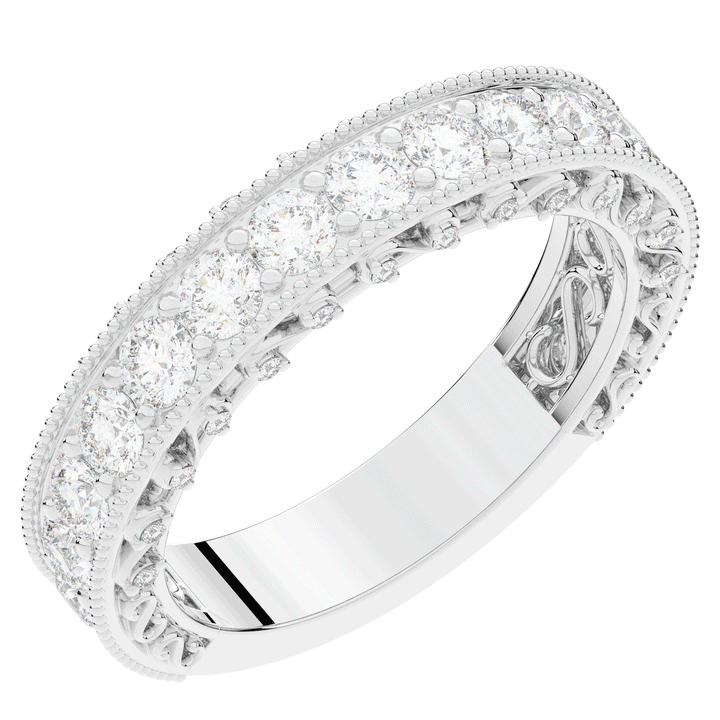 1.45CT.TW ROUND LAB DIAMOND WEDDING BAND - Nazarelle