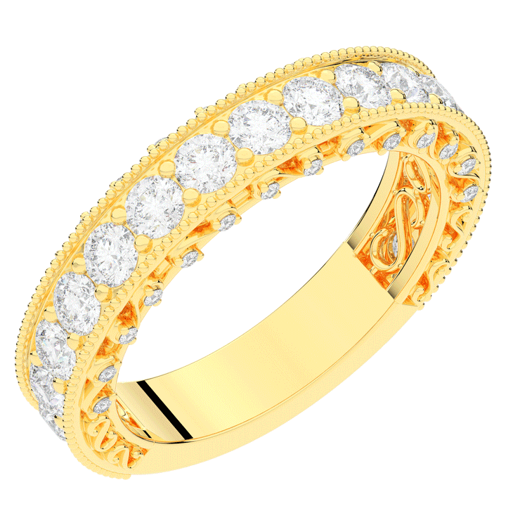 1.45CT.TW ROUND LAB DIAMOND WEDDING BAND - Nazarelle