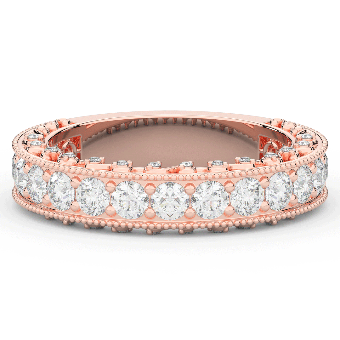 1.45CT.TW ROUND LAB DIAMOND WEDDING BAND - Nazarelle