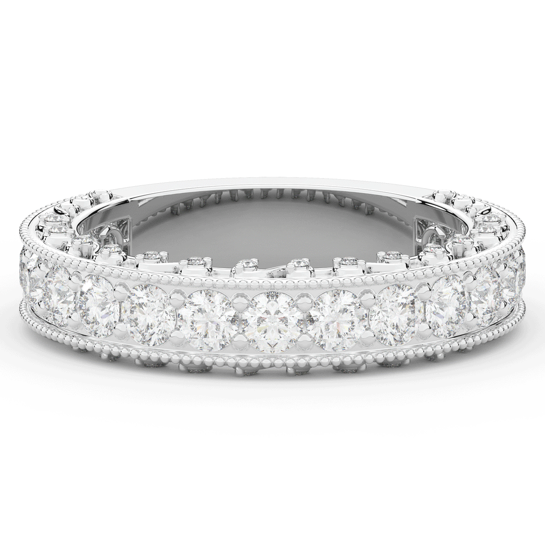 1.45CT.TW ROUND LAB DIAMOND WEDDING BAND - Nazarelle