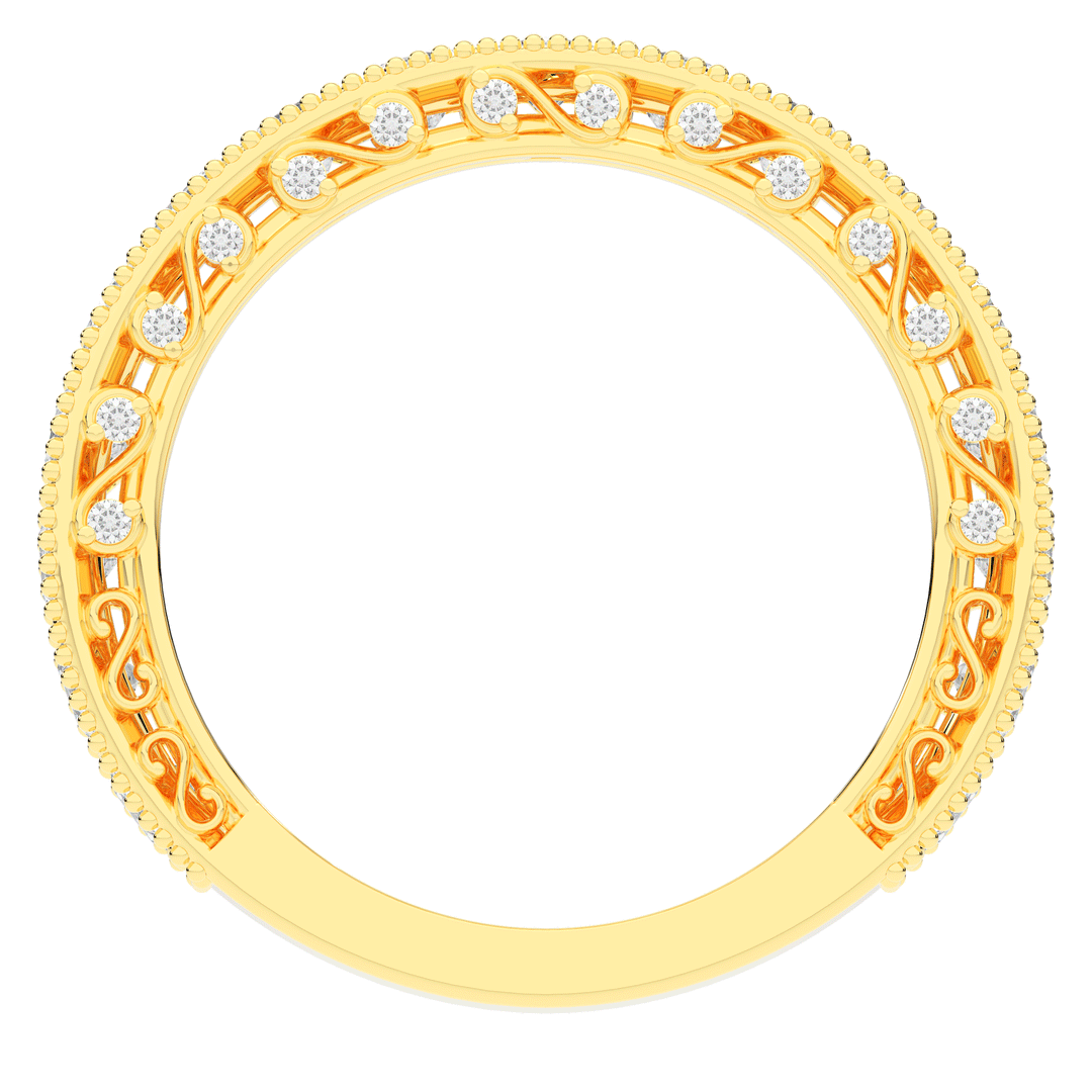 1.45CT.TW ROUND LAB DIAMOND WEDDING BAND - Nazarelle