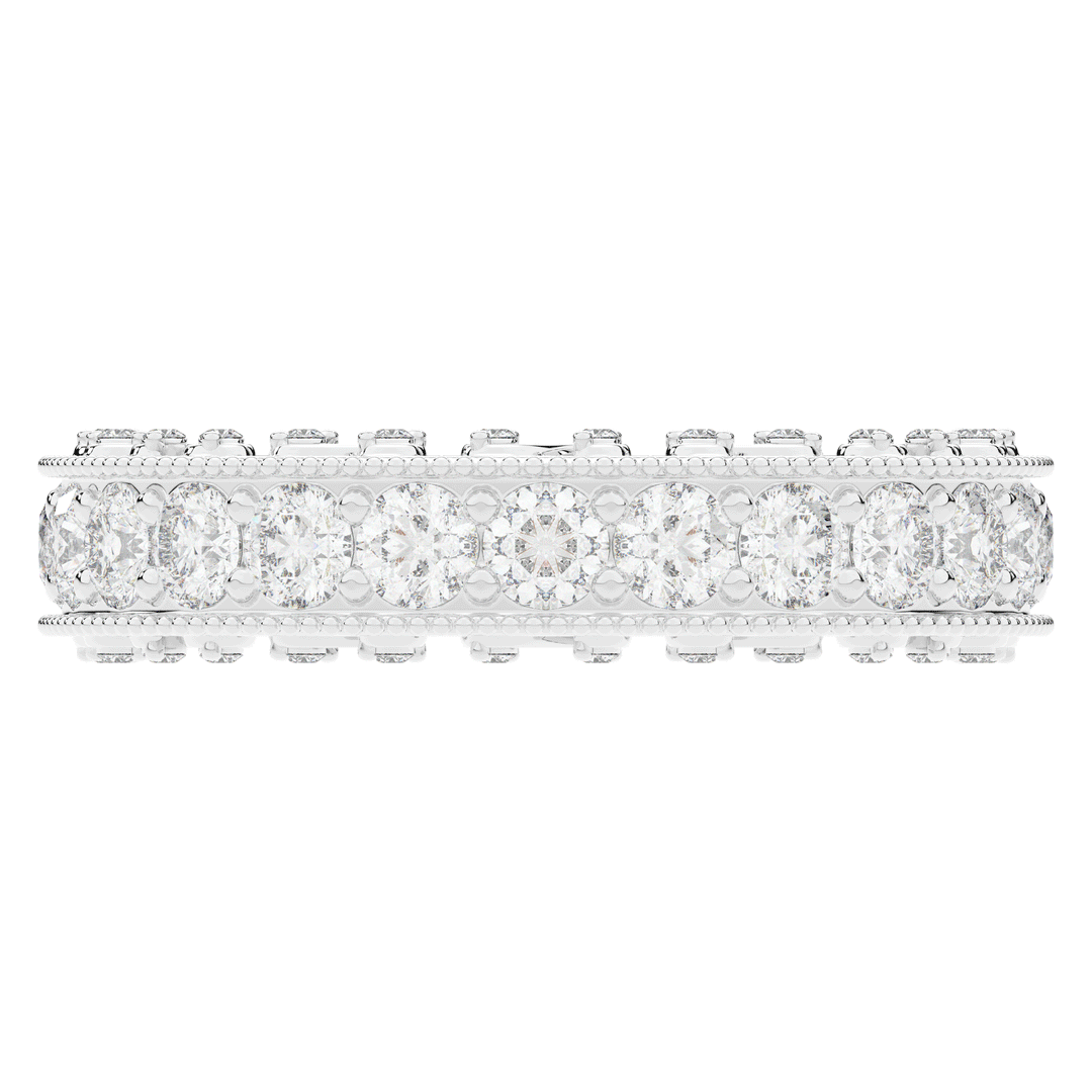 1.45CT.TW ROUND LAB DIAMOND WEDDING BAND - Nazarelle