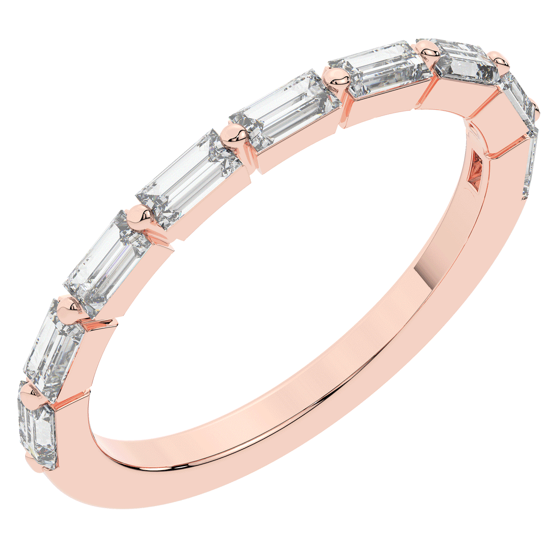 0.70CT.TW BAGUETTE LAB DIAMOND WEDDING BAND - Nazarelle