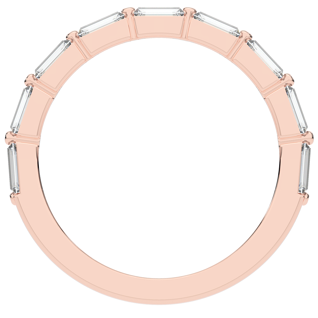 0.70CT.TW BAGUETTE LAB DIAMOND WEDDING BAND - Nazarelle