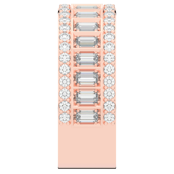 1.30CT.TW BAGUETTE AND ROUND LAB DIAMOND WEDDING BAND - Nazarelle