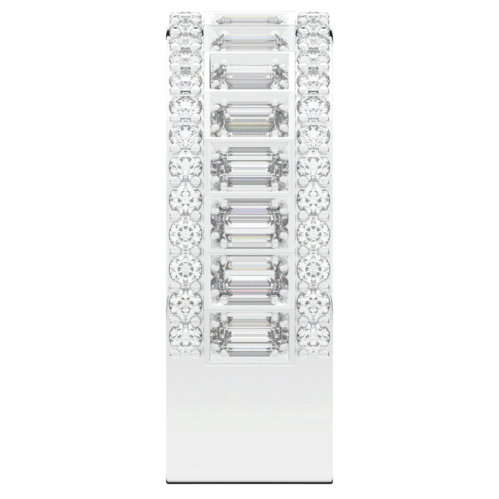 1.30CT.TW BAGUETTE AND ROUND LAB DIAMOND WEDDING BAND - Nazarelle