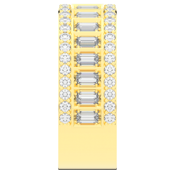 1.30CT.TW BAGUETTE AND ROUND LAB DIAMOND WEDDING BAND - Nazarelle