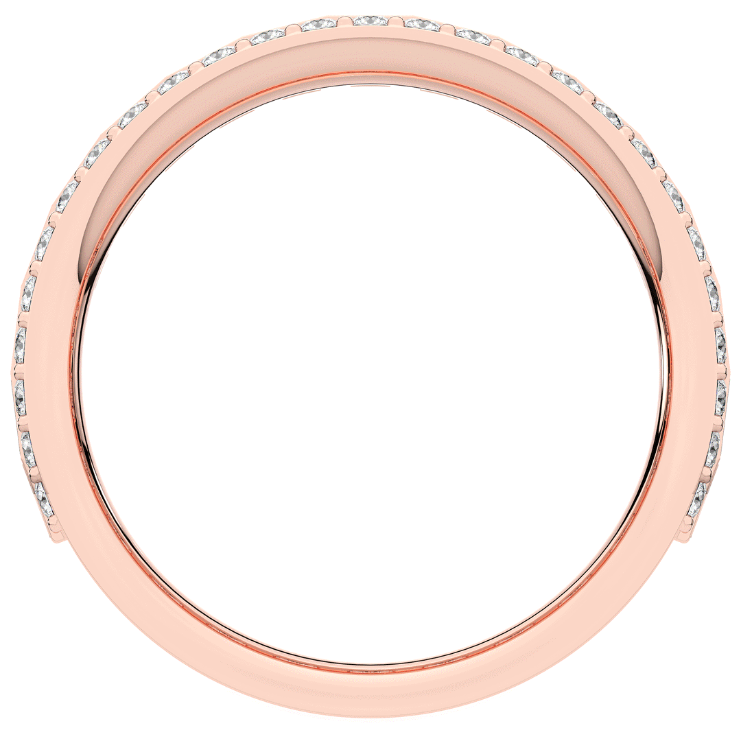 1.30CT.TW BAGUETTE AND ROUND LAB DIAMOND WEDDING BAND - Nazarelle