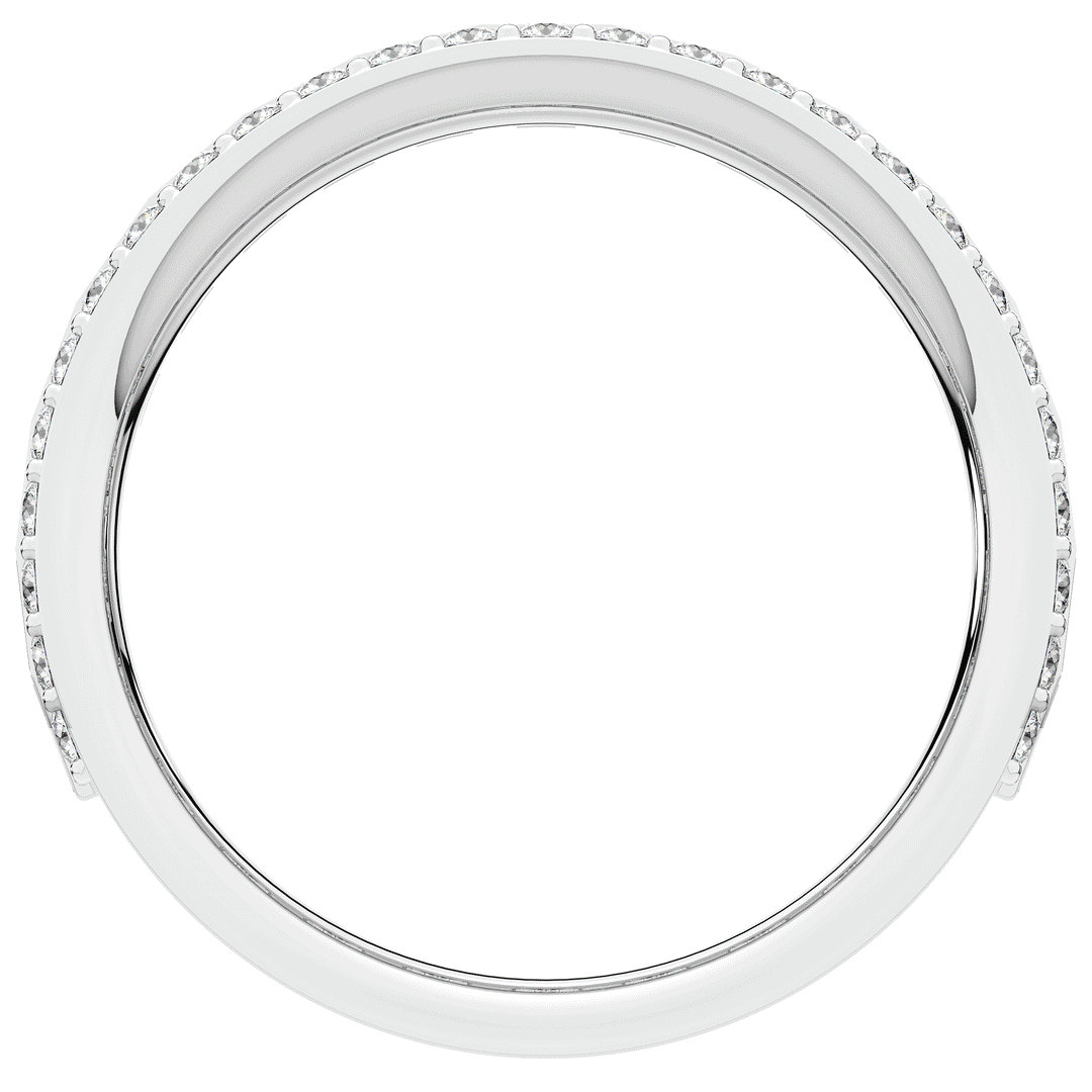 1.30CT.TW BAGUETTE AND ROUND LAB DIAMOND WEDDING BAND - Nazarelle